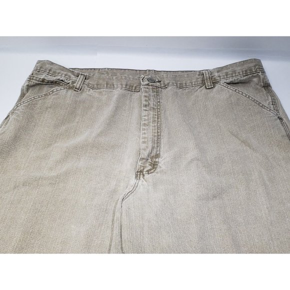 Vintage Wrangler Mens Carpenter Jeans Utility Denim Brown Light Wash Size 42x30 - Picture 2 of 7
